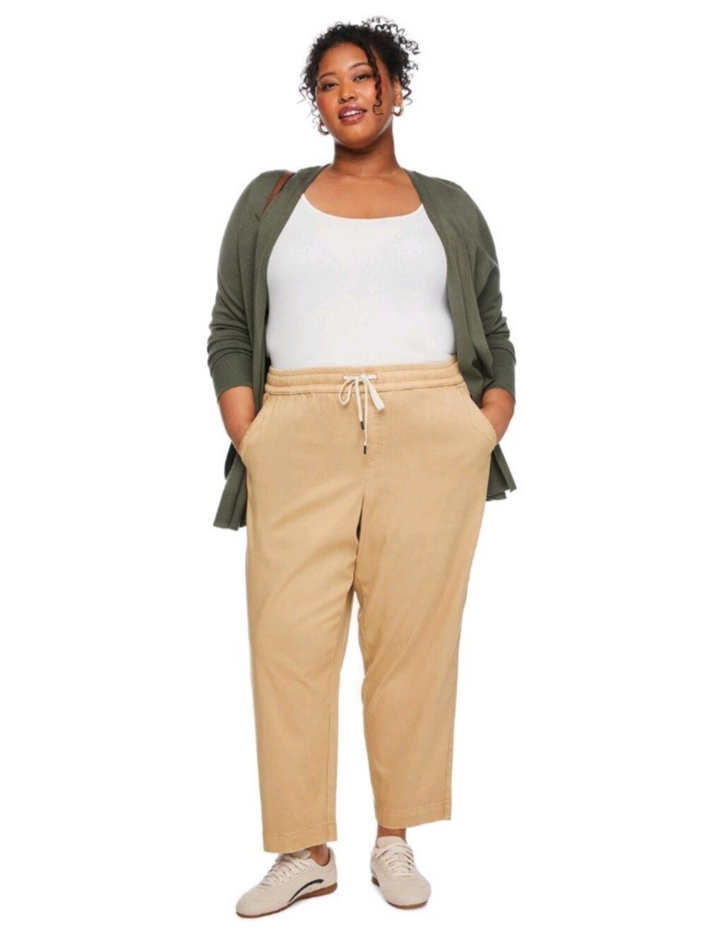 Plus Size Lane Bryant Women's  Pull-On Chino Pant, Elasticed Waistband 4Pocket